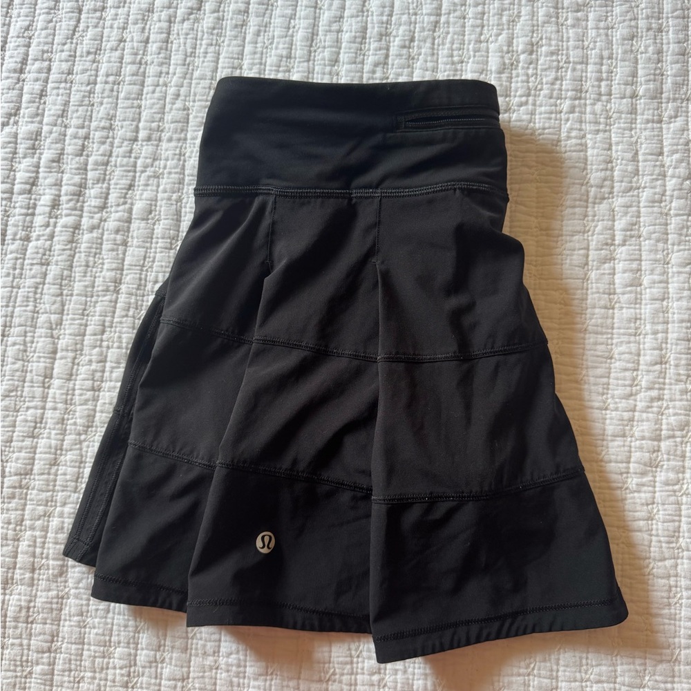 Lululemon Black Pace Rival Mid-Rise Skirt